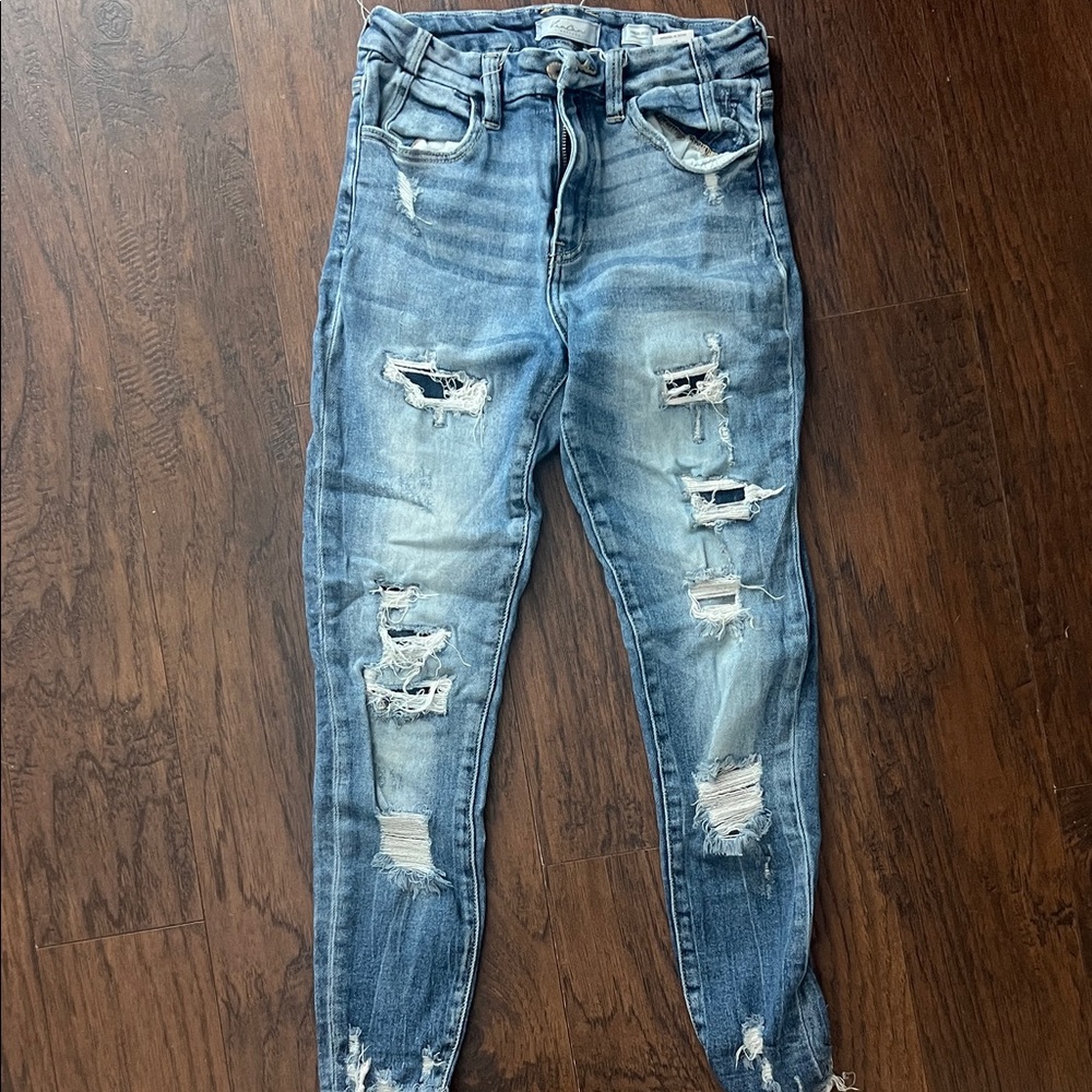 KanCan Distressed Blue Skinny Jeans